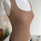 Olivia Coconut Seamless Square Neck Tank