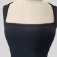 Amelia Black Square Neck Ribbed Tank
