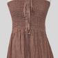 Coffee Linen Dress