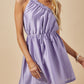 Jennifer Lavender One-Shoulder Dress