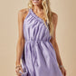 Jennifer Lavender One-Shoulder Dress