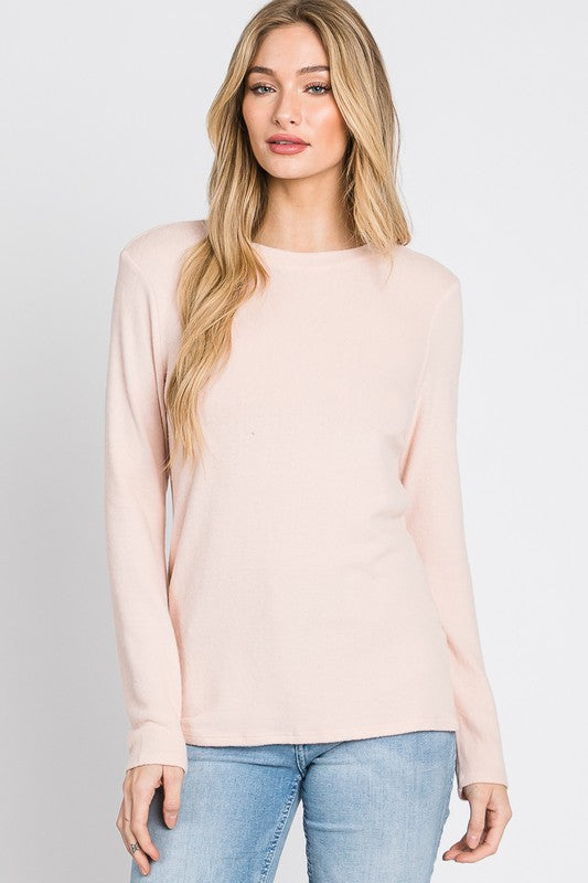 Back To Cozy Pink Sweater