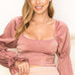 Mauve Satin Top