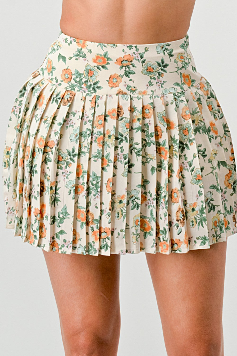 Harmony Floral Pleated Mini Skirt